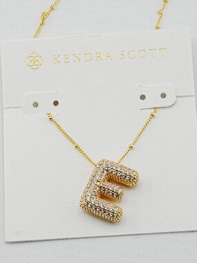 Kendra Scott Letter Necklace with Crystals